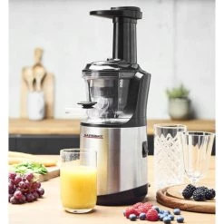 Bestes Angebot 🎁 GASTROBACK 40145 Slow Juicer Advanced Vital, Starker 150 Watt Motor Mit 70 Umdrehungen/min, Press-Schnecke Mit Verstärktem Edelstahlkern, Besonders Leise, Edelstahl, Schwarz, Silber 🛒 -Gastroback Verkaufsladen unnamed file 108