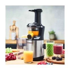 Bestes Angebot 🎁 GASTROBACK 40145 Slow Juicer Advanced Vital, Starker 150 Watt Motor Mit 70 Umdrehungen/min, Press-Schnecke Mit Verstärktem Edelstahlkern, Besonders Leise, Edelstahl, Schwarz, Silber 🛒 -Gastroback Verkaufsladen unnamed file 115